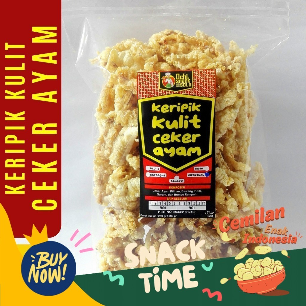 

PROMO SPESIAL KERIPIK KULIT CEKER AYAM TANPA TEPUNG 250 GR - OCHI SNACK - RENYAH & GURIH