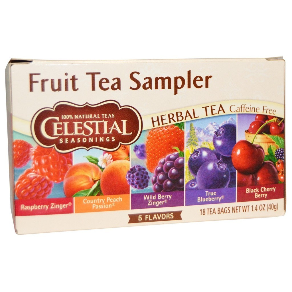 SALE 50% Celestial Seasonings, Fruit Tea Sampler, Herbal Tea, Caffeine Free