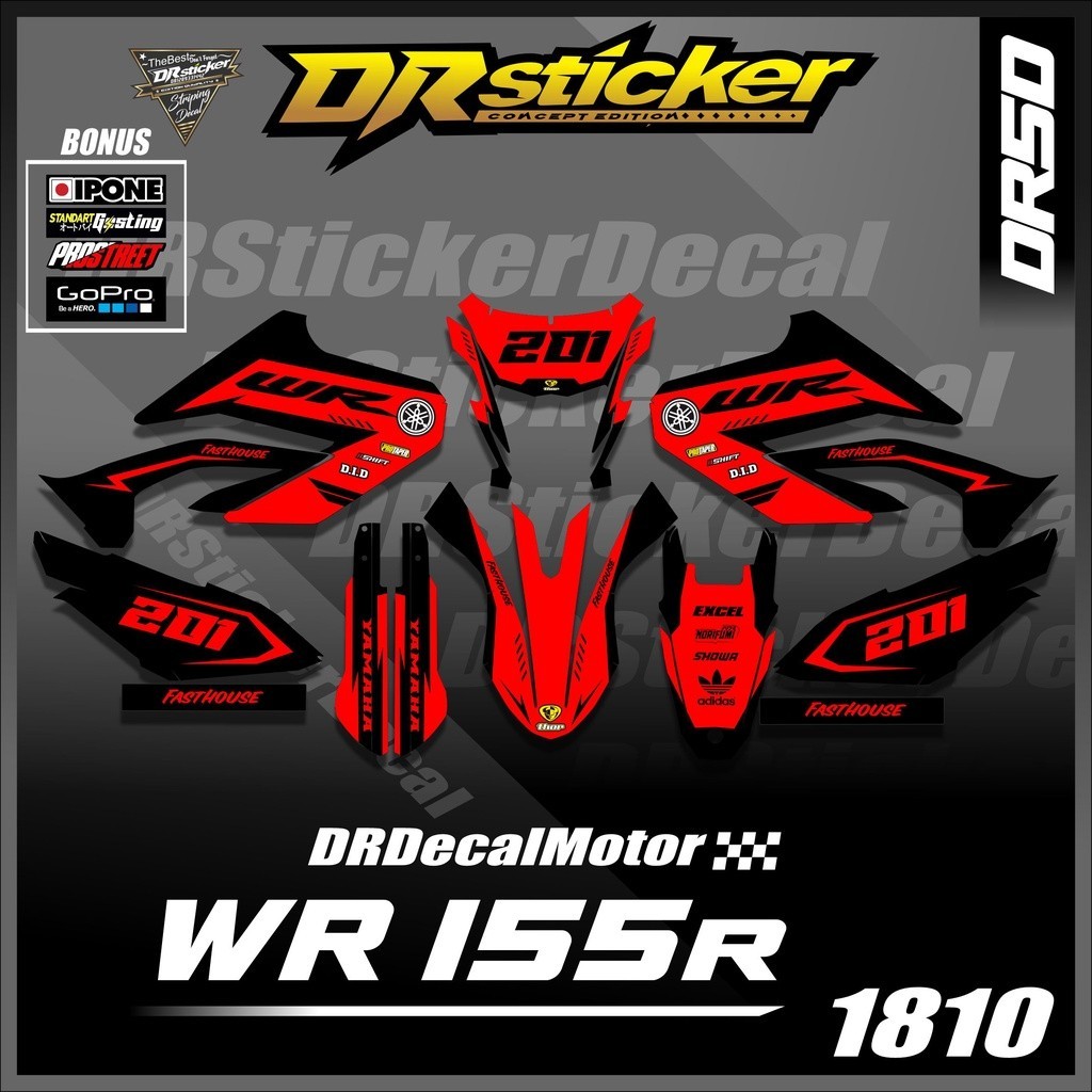 Decal Full Body WR155R New Desain Custom Sticker Decal WR155R Desain grafis stiker decal wr fullbody