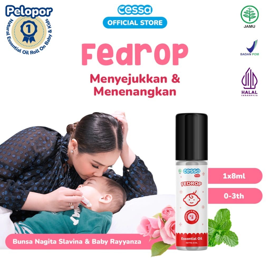 Cessa Baby Fedrop - Cessa Oil Penurun Panas Demam Bayi Natural Essential Oil-Cessa Fever Drop FOR BABY
