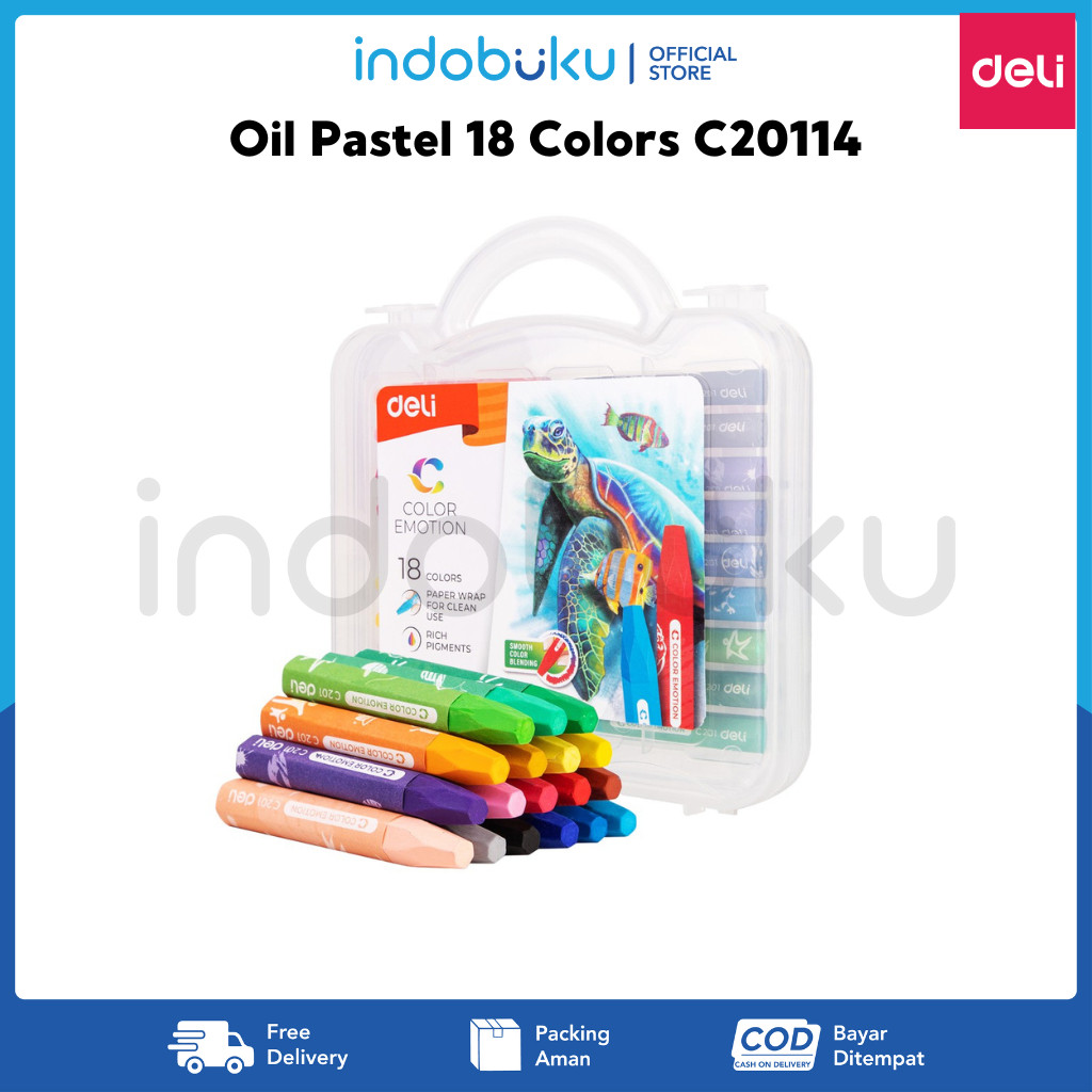 

Oil Pastel 18 Colors Deli C20114 Crayon Deli 18 Warna C20114