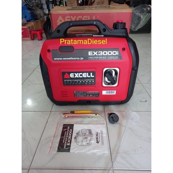 Genset portable silent inverter EXCELL EX3000i 2200watt