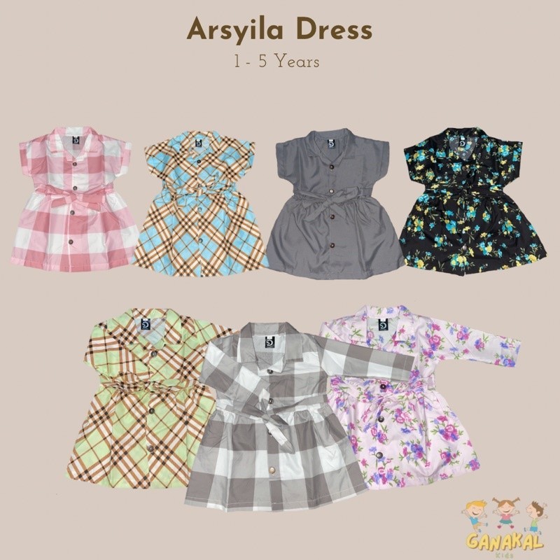 ARSYILA DRESS / Dress Anak Perempuan Usia 1-5 Tahun