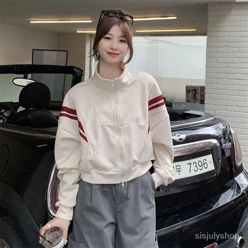 JAKET WANITA JUMBO KEKINIAN OUTFIT OOTD FASHION Floryn Stripe MURAH KEREN PREMIUM