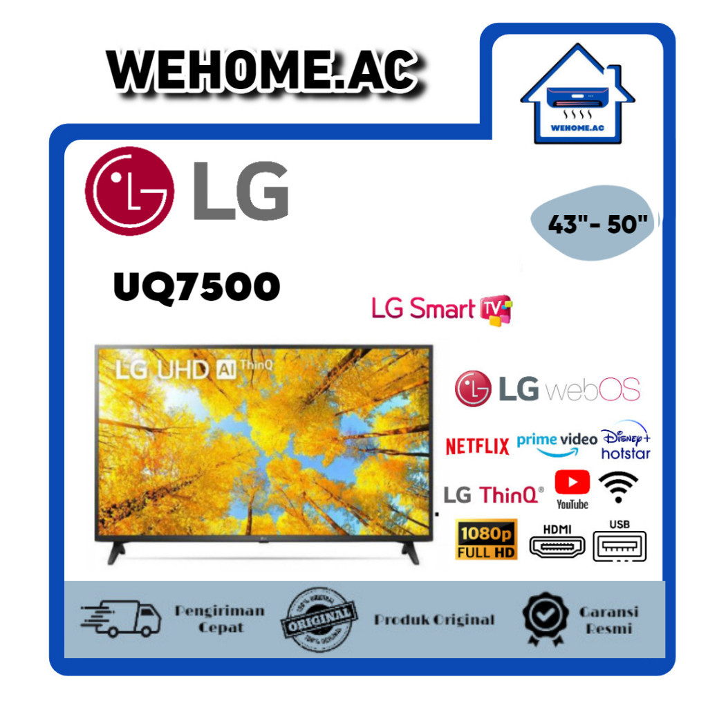 PROMO AWAL BULAN TV LED LG UQ7500 LED Smart LG 43UQ7500 / 50UQ7500/UR7500 43 - 50 Inch Smart TV UHD 4K LG