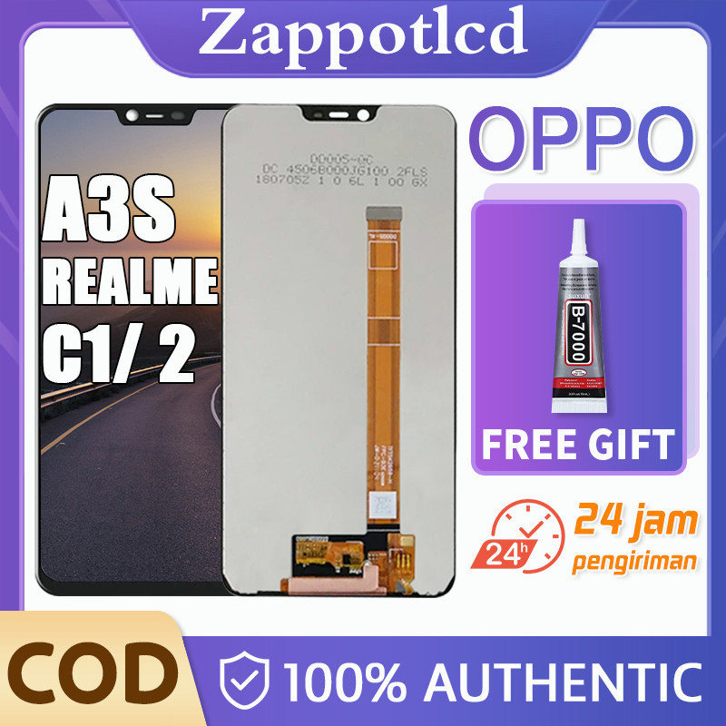 【ORI 100%】LCD OPPO A3S / REALME 2 / REALME C1 FULLSET ORIGINAL TOUCHSCREEN LAYAR HP COMPLETE