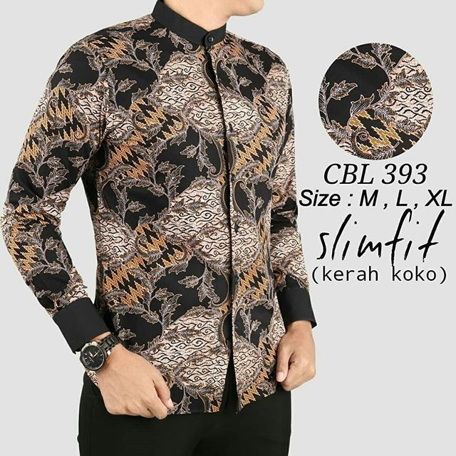 KEMEJA BATIK PRIA SLIM FIT / BAJU BATIK KOKO SLIM FIT CBL393