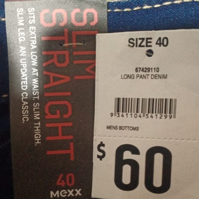 MEXX CELANA JEANS SLIM STRAIGHT ORI/LONG PANTS BRANDED/CELANA EXPORT - 32