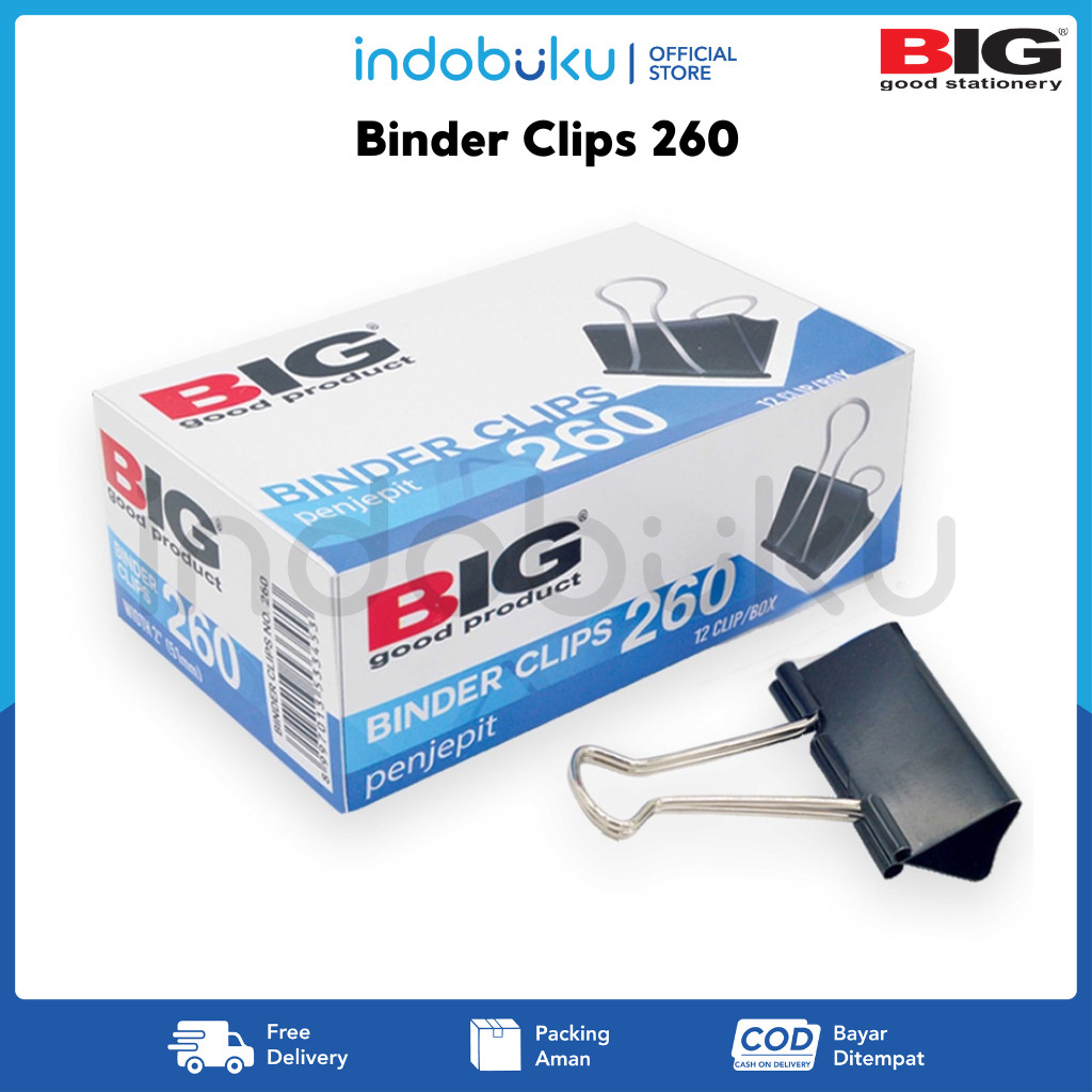 

Binder Clips 260 BIG Penjepit Kertas 260 BIG BC-260