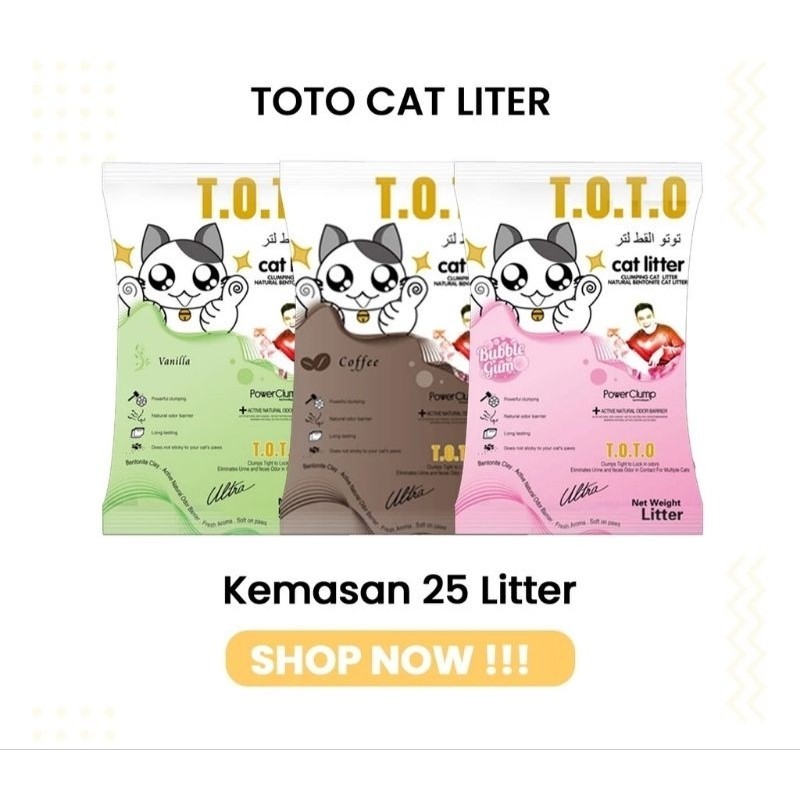 (Instan ) PASIR KUCING PASIR TOTO 25 Liter