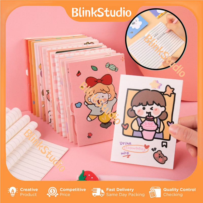 

BlinkStudio Mini Buku Catatan Kartun Buku Catatan Saku Kartun Mini Buku Mini Lucu Notebook Karakter Buku Tulis Alat Tulis Sekolah