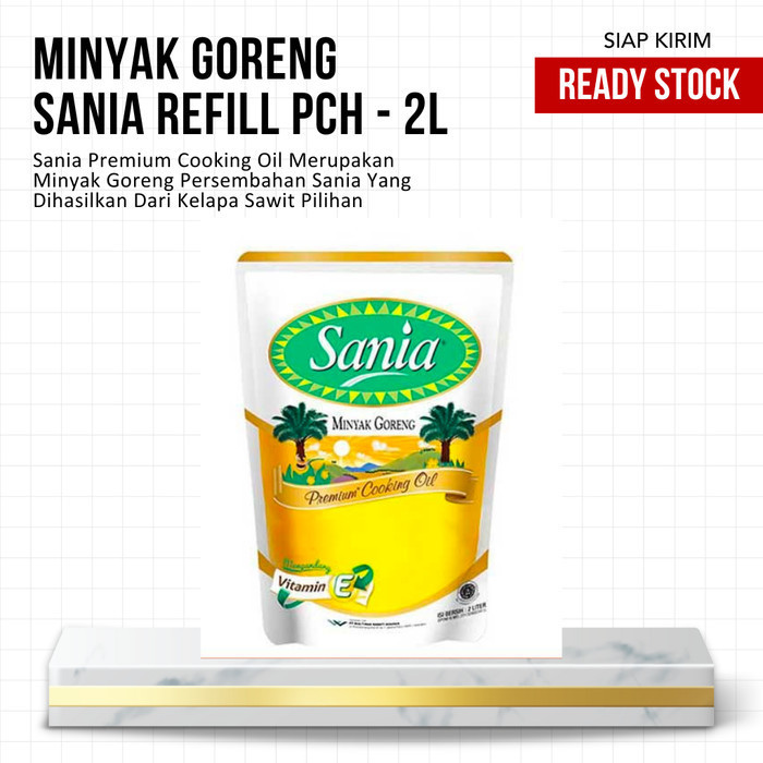 

MINYAK GORENG SANIA 2L / SANIA REFILL 2 LITER