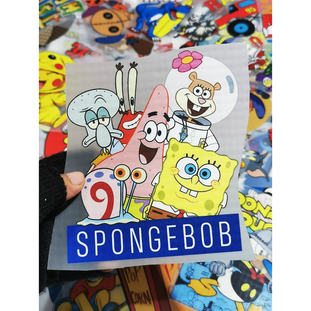 

STIKER DTF SPONGEBOB TINGGAL PRESS UNTUK TOPI KAOS TOTEBAG