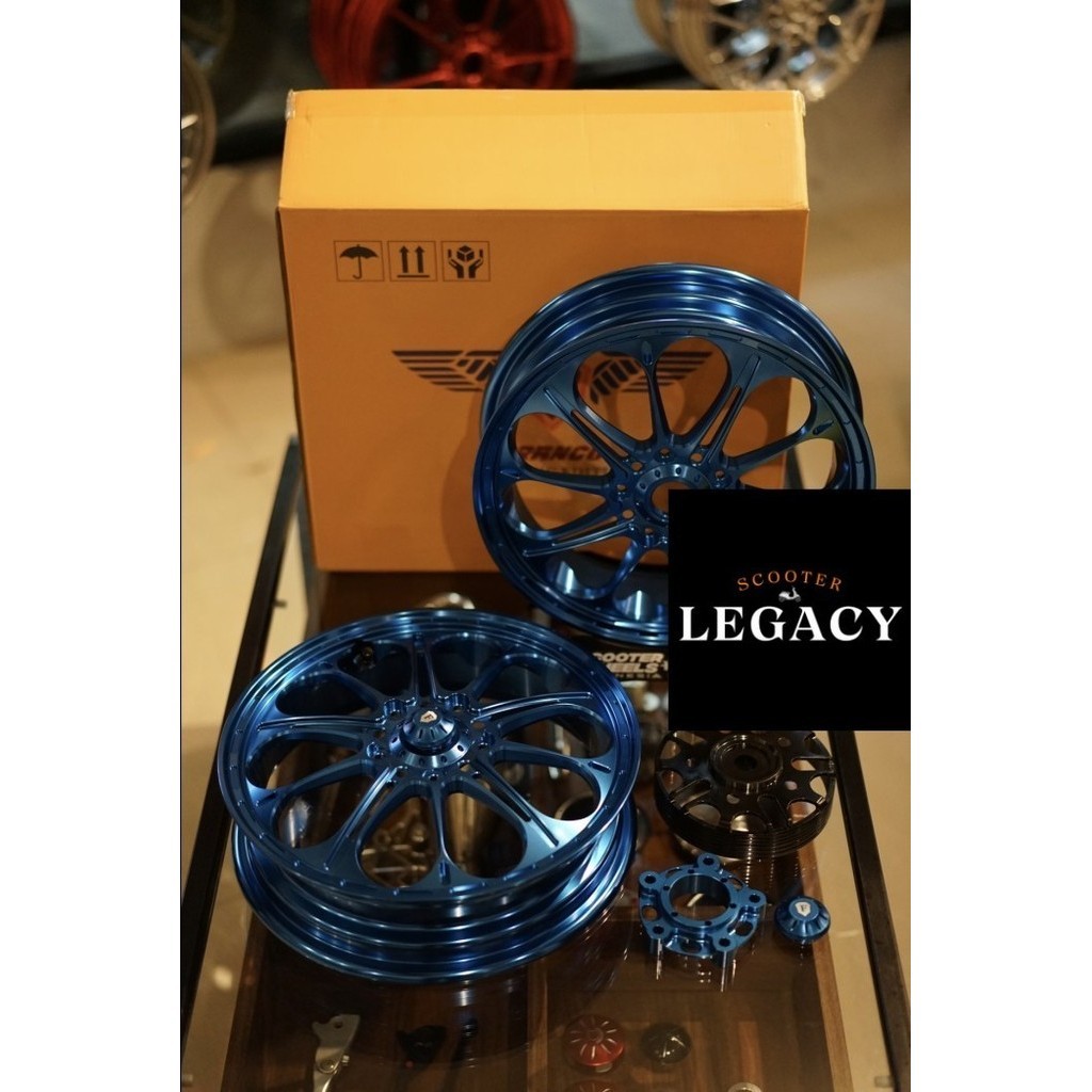 Velg FRANCO Model W133 Blue Front & Rear Vespa Sprint Primavera GTS