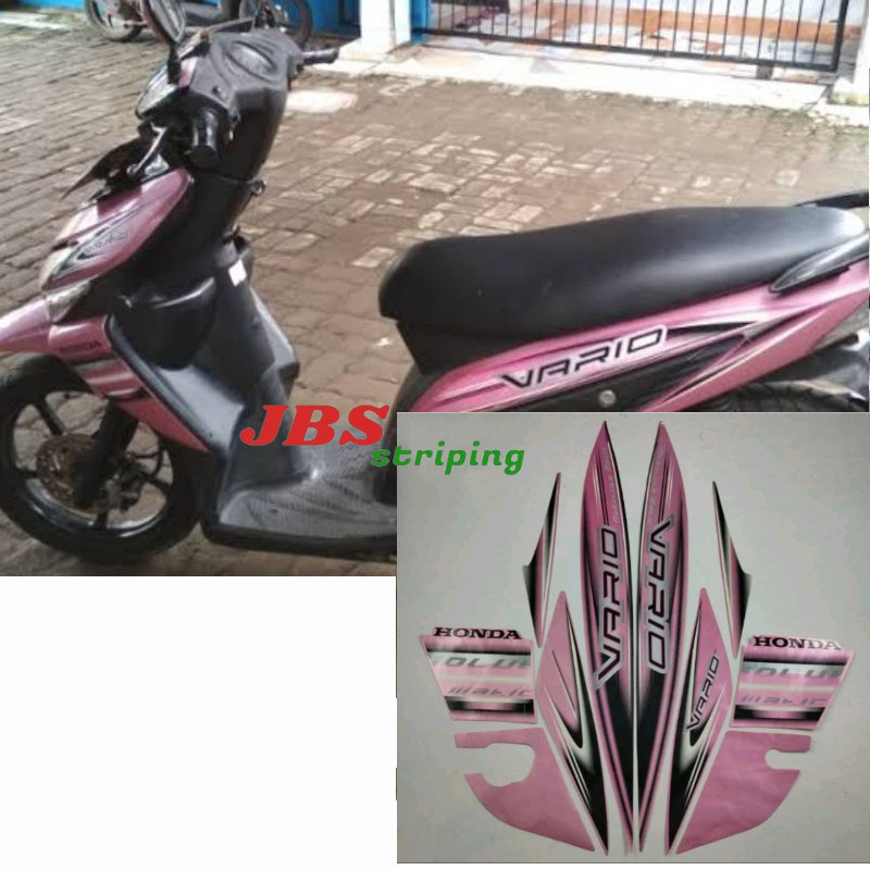 striping honda vario 110 karbu 2008 pink stiker vario 110 lis body vario 110