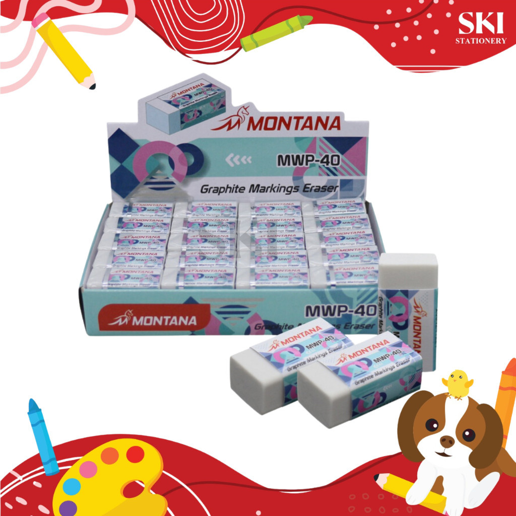 

Penghapus / Eraser / Stip Putih MWP-40 Montana - Pilihan Terbaik Penghapus Pensil untuk Hasil yang Bersih