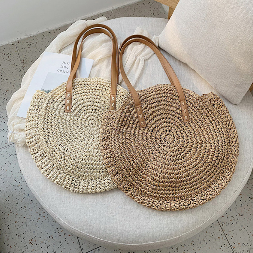 TERBARU INS STRAW SHOULDE BAG BALI TAS ROTAN RAMI PANTAI WANITA BESAR
