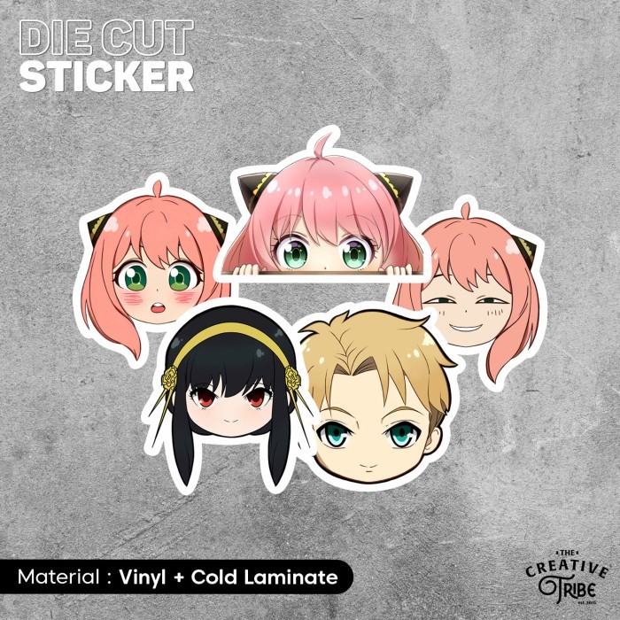 

Spy X Family - Sticker Vinyl Die Cut - Stiker Laptop Anime Anya Forger - Yor HEAD, St Die Cut