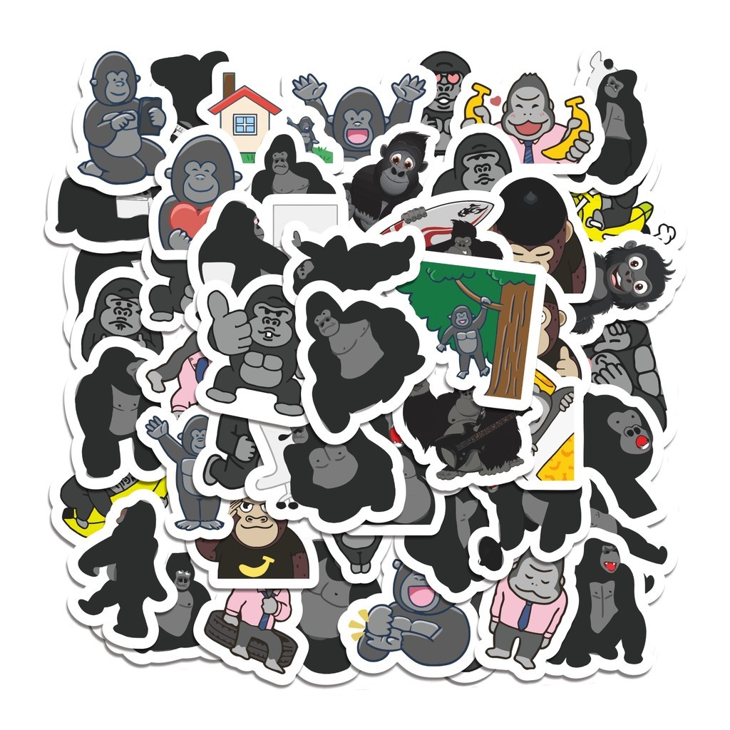 

COD 50 Pcs Stiker Gorilla Lucu Anti Air Untuk Dekorasi Notebook Sepeda Skateboard Handphone