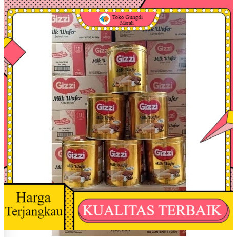 

Gizzi Milk Wafer Selection 240gr isi 6 Kaleng