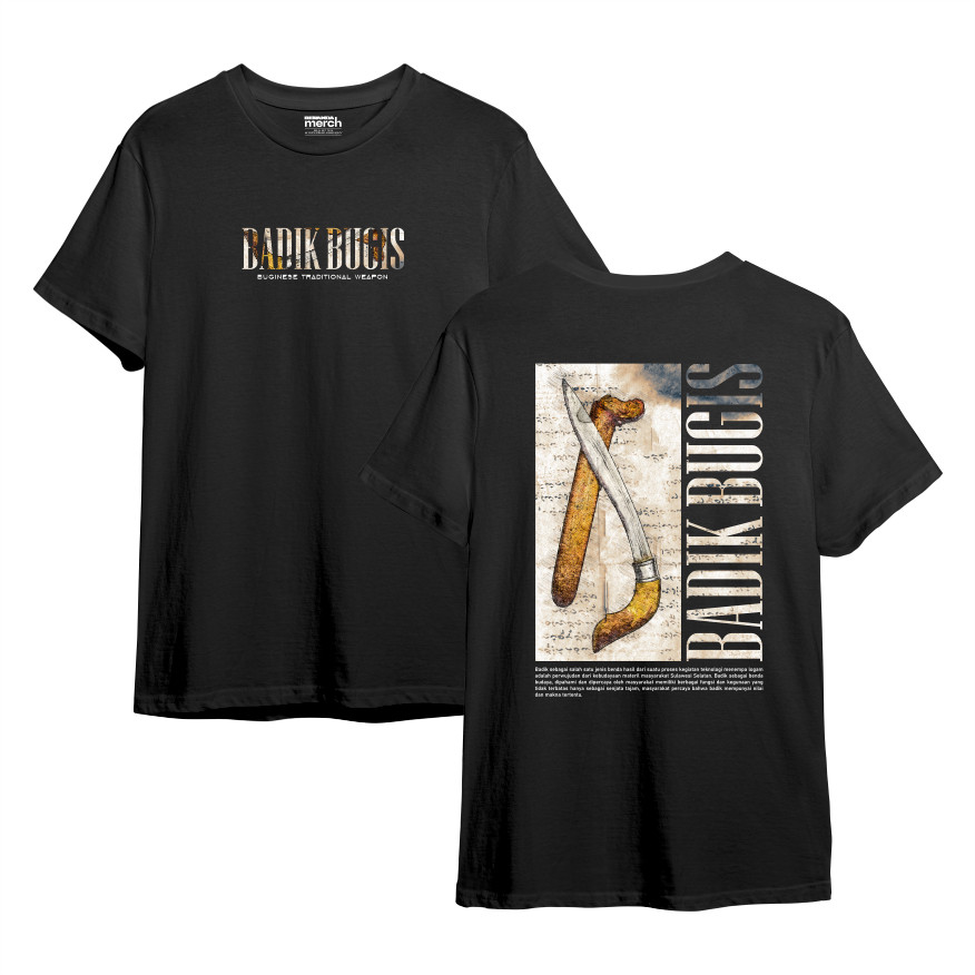 Baju Kaos Badik Bugis Sulawesi Selatan | 100% Cotton Combed Premium 24s
