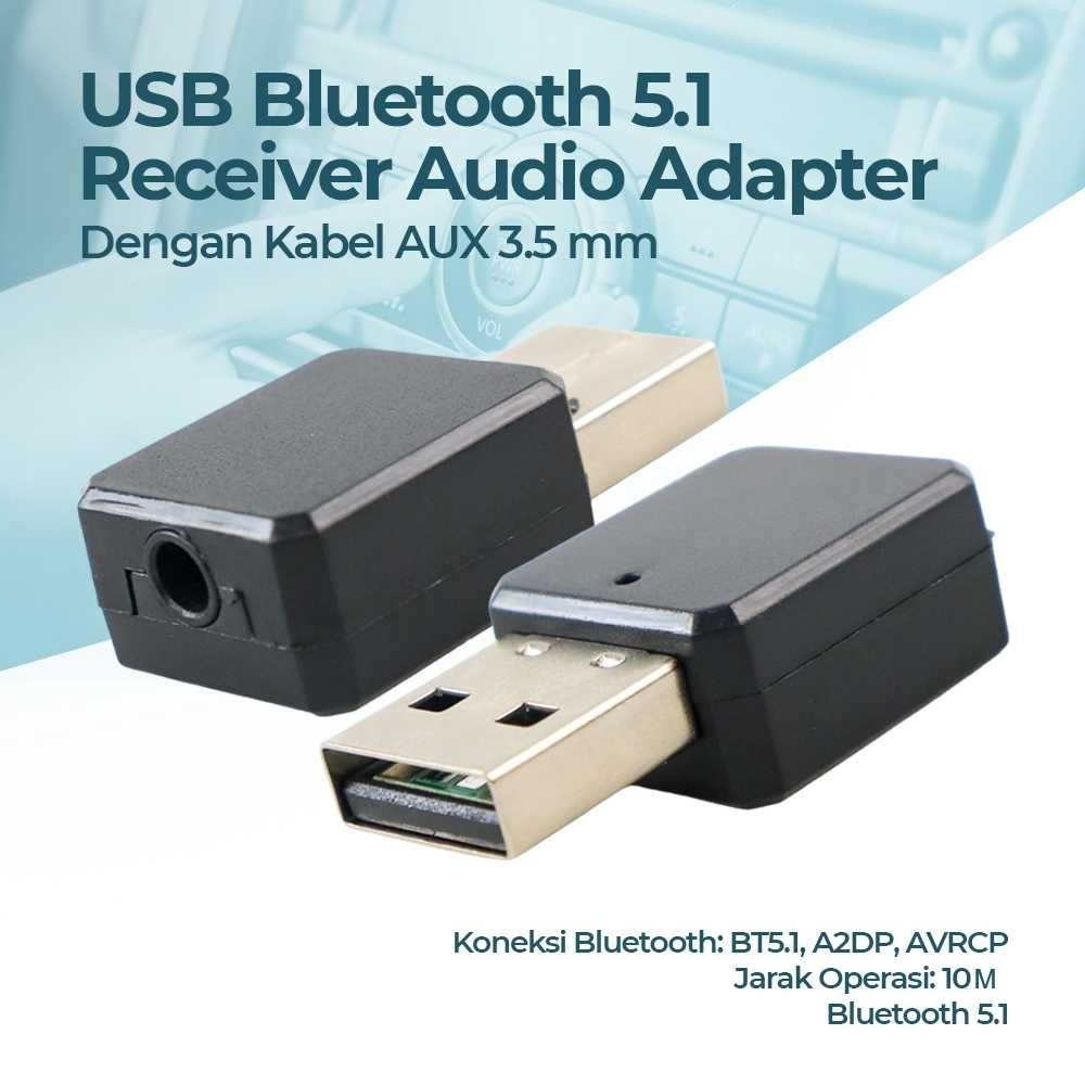 BUNDWIN USB Bluetooth 5.1 Receiver Audio Adapter - KN318  ( ORI )