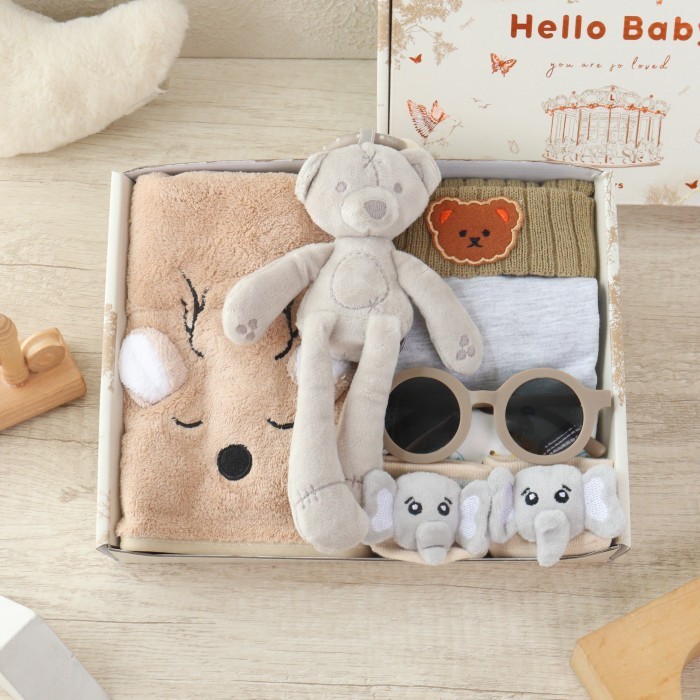 

[PROMO!!!] Hampers Bayi Hamper Baby Girl Boy Kado Hadiah Lahiran Perempuan Parsel - Grey Boneka