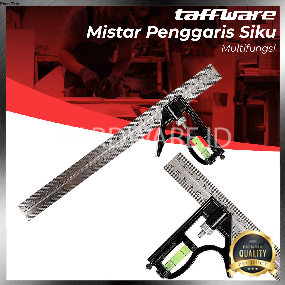 

(HI) Penggaris Siku Tukang Multifungsi Mistar Adjustable Angle Ruler Waterpass 305mm
