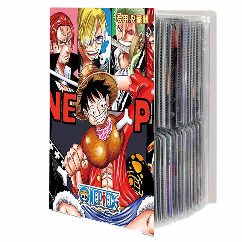 

160pcs One Piece Album Anime Cards Holder Binder Cards Map Book Bandai Game Cartoon Collection Folder Kids Toy Gift