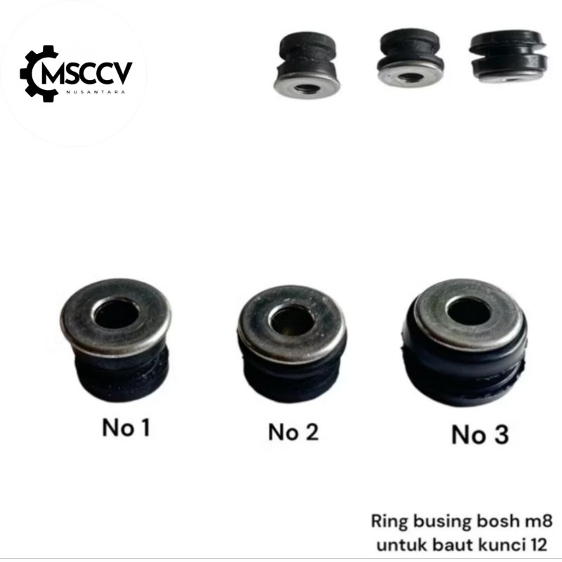 RUBBER BOSH BUSING KARET RING M8 BAUT 12 KARET DUDUKAN FILTER BODY SHOK SPAKBOR
