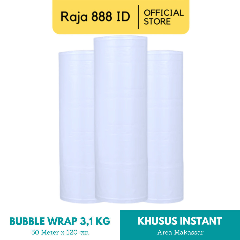 

[3,1 kg] Bubble Wrap 50 meter x 125 cm Tebal dan Berat 3,1 kg Termurah Full Bubble Non Core Tanpa Core 3 kg Buble Packing Pack Pengganti Dos