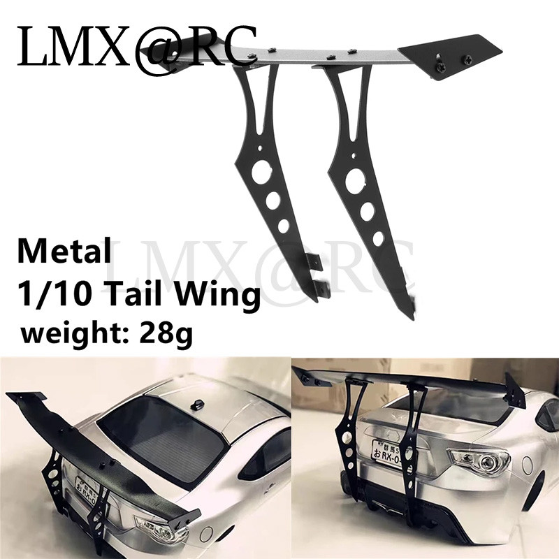 1/10 On Road RC Car Aluminum Tail Wing Spoiler for Rally Racing Drift TT02 XV01 HSP 94123 PGT2 YOKOM