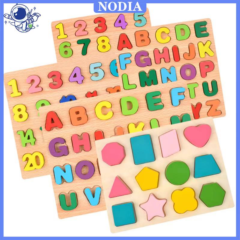 Nodia Toys Puzzle Kayu Mainan Edukasi Pelat Penyandingan Geometri Mainan Edukasi Anak 1 Tahun Laki L