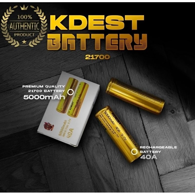 BATERAI 21700 KDEST 5000 mAh 40A 3.7V ORI Prestige