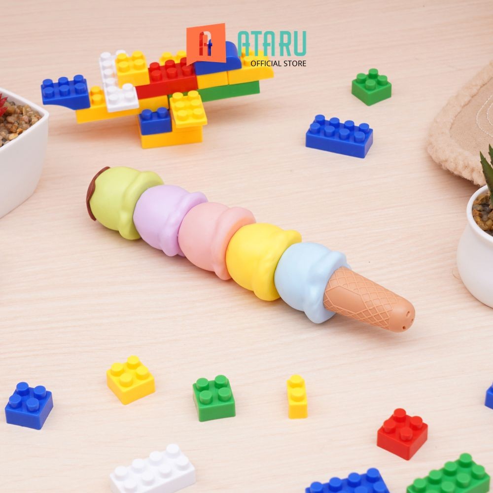

Ataru Set 5 Pcs Spidol Highlighter Ice Cream spidol stabilo warna warni alat tulis penanda text marker