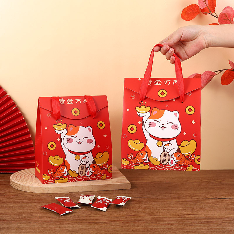 

2025 PAPER BAG GOODIE BAG SINCIA IMLEK LUCKY CAT 2JAR 750ML TAS HAMPER