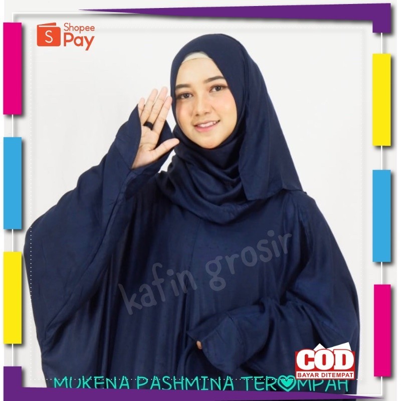 RAMADHAN SALE // Mukena Pasmina Terusan Bordir Terompah New Pashmina Jumbo Hadramaut Rayon Murah Muk