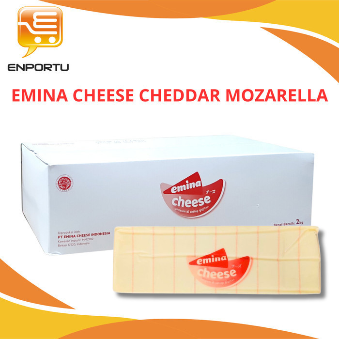 

Emina Cheese Cheddar Mozarella 2 Kg | Keju Mozarella Blok