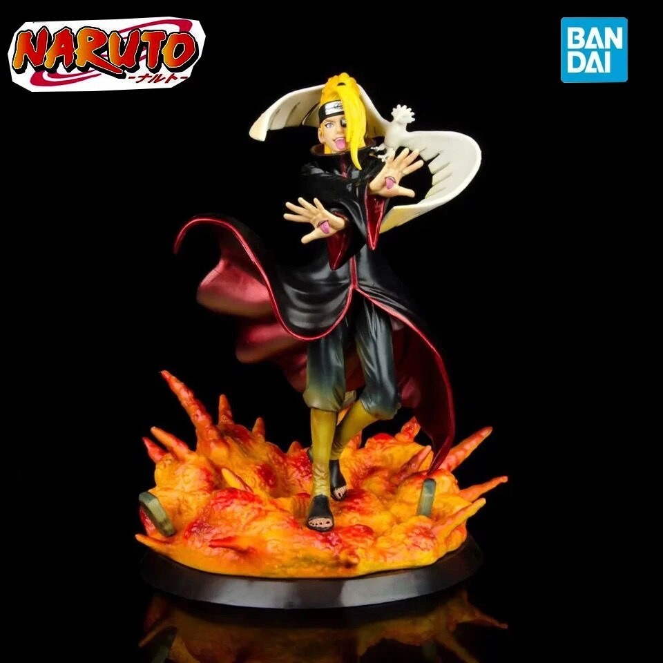 Bandai 26cm  Anime Naruto Akatsukie Gk Statue Figurine Deidara Toy Collection Action Model Figures T