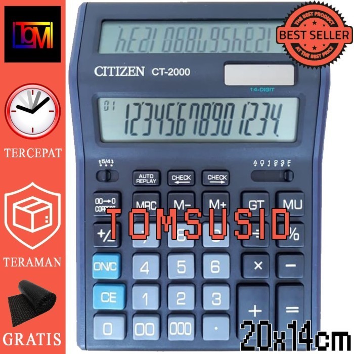 

Kalkulator Besar 2 Layar 14 Digit - Kalkulator Check Calculator Citize