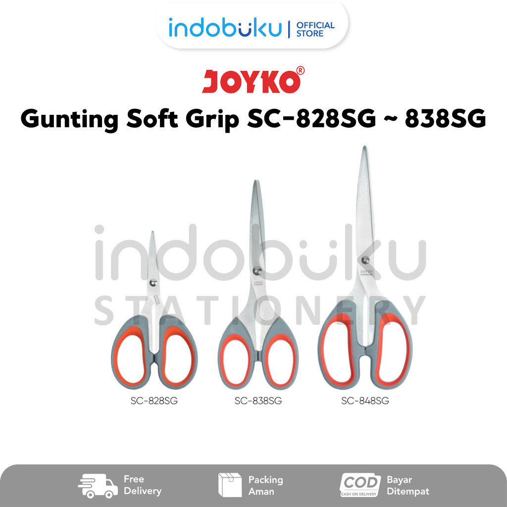 

Gunting Scissors Soft Grip Joyko SC-828SG - SC-838SG