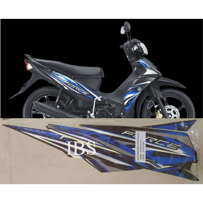 STRIPING VEGA FORCE FI BIRU HITAM 2014 STIKER ORI YAMAHA POLET PLISIR