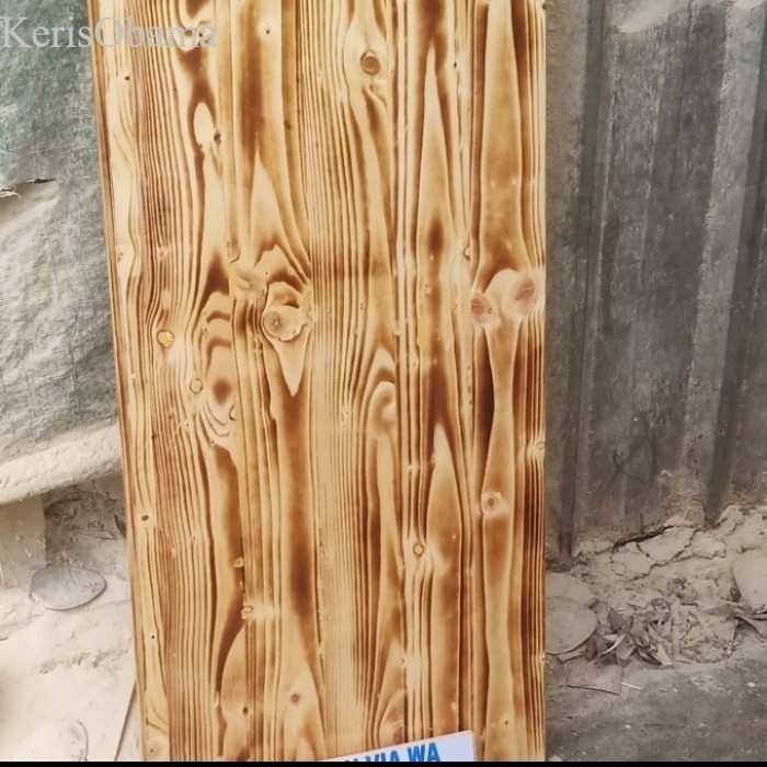 

papan kayu jati Belanda bakar 120x40x2 vernish murah