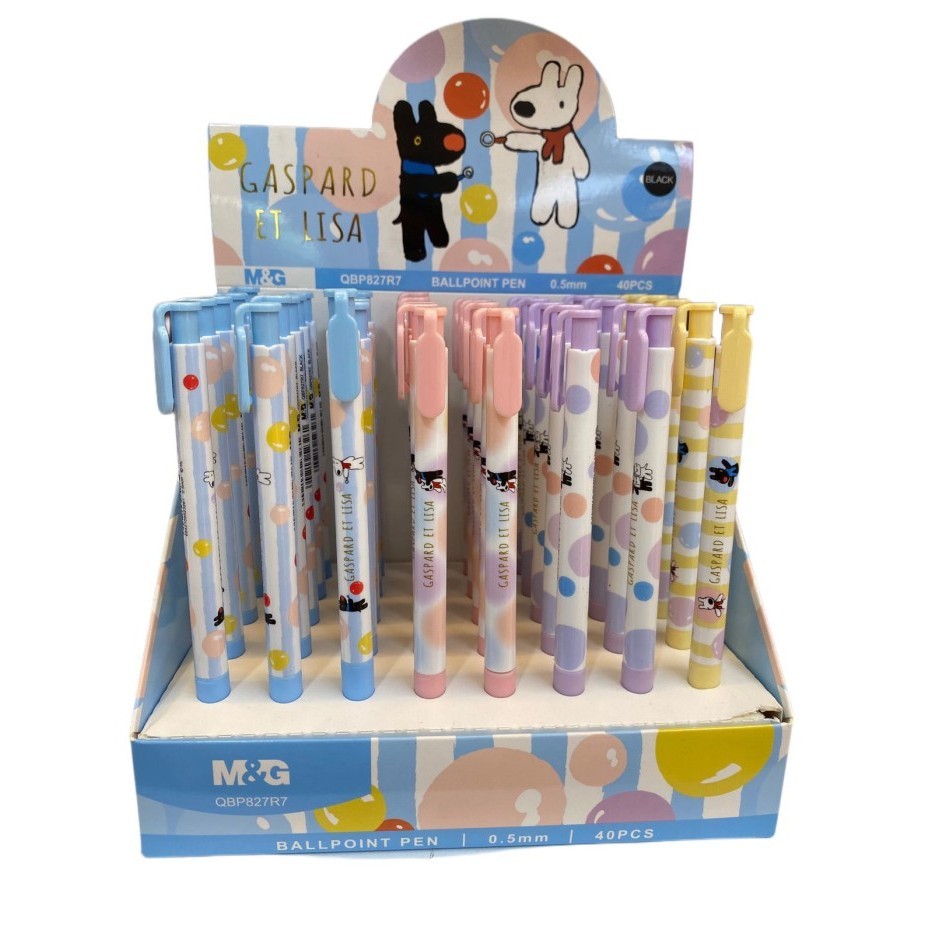 

M&G Pen Cetek GASPARD ET LISA 0.5mm Hitam / Ballpoint M&G Motif GASPARD ET LISA AQBP827R7