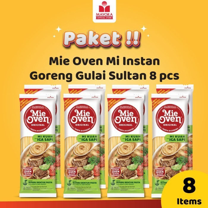 

Mie Oven Mi Instan Kuah Iga Sapi 8 pcs - DT