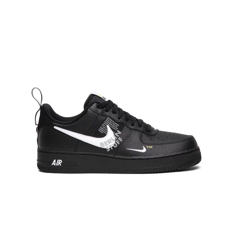 Sepatu Air force 1 '07 One Low LV8 Utility Black / White "Unisex" 100% Original BNIB