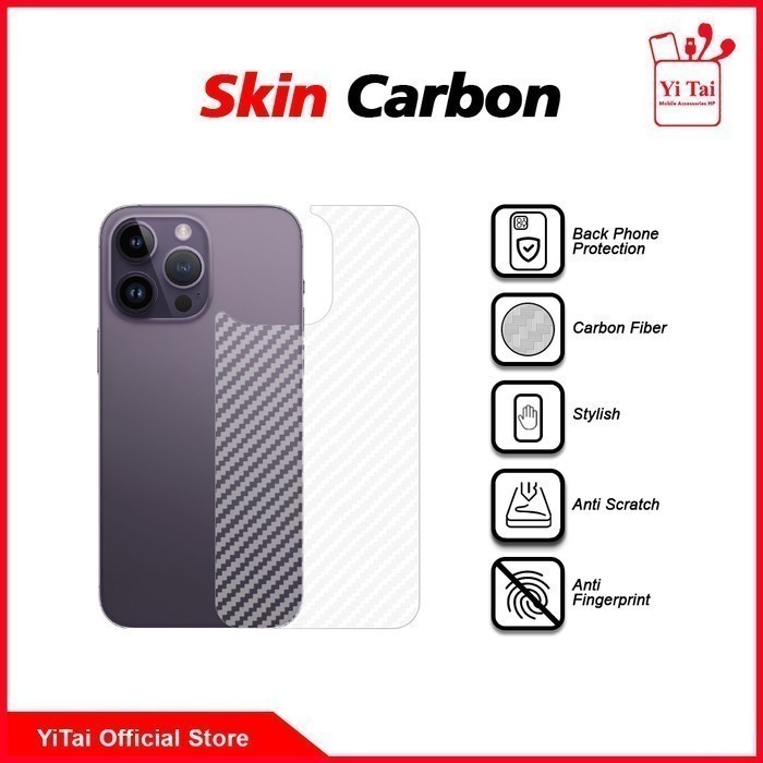 YI TAI - Garskin Carbon Vivo V27 V29 Y20 Y20i Y12S Yitai Indonesia