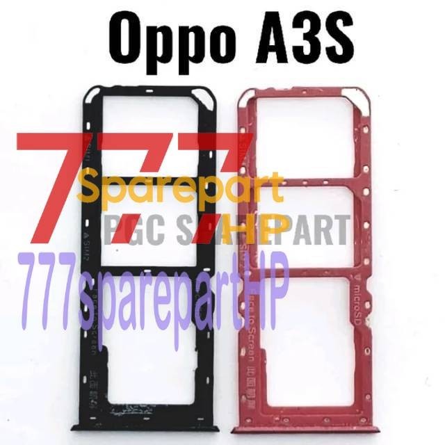 Original Simtray cocok untuk Oppo A3S / A1K / Realme 2 / Realmi C2 - Tempat Simcard Simlock Sim Lock