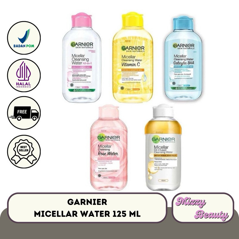 [READY] GARNIER MICELLAR WATER 125 ML / GARNIER MICELLAR WATER ROSE / SALICYLIC