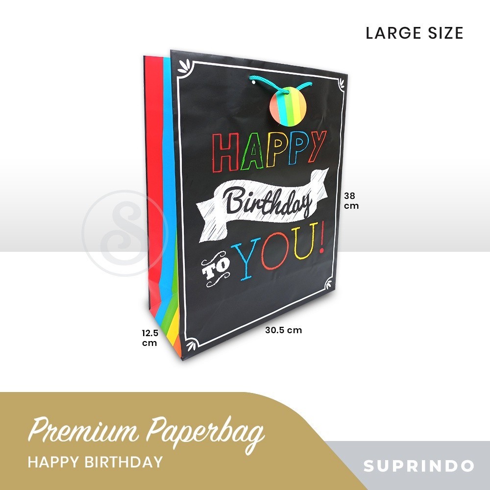 

Paper Bag Happy Birthday (LARGE)